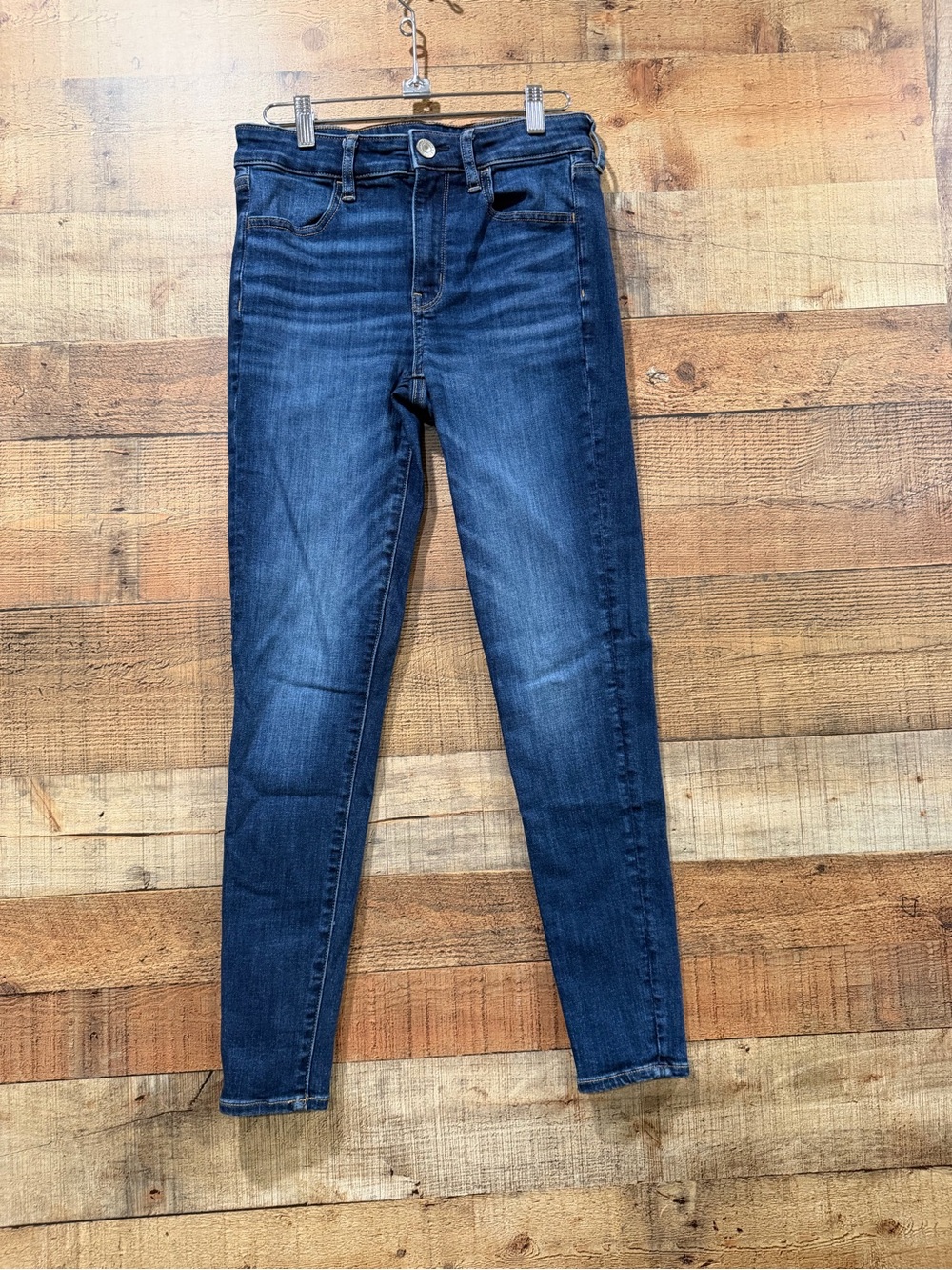 American Eagle Next Level Stretch Dark Blue High-Rise Jeggings Sz 6 Regular